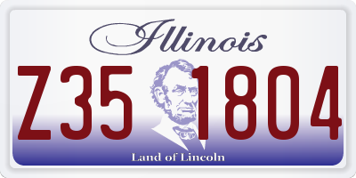 IL license plate Z351804
