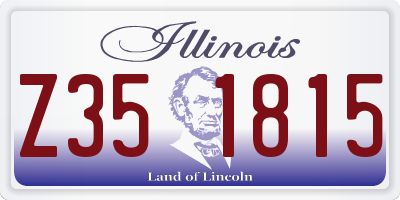 IL license plate Z351815