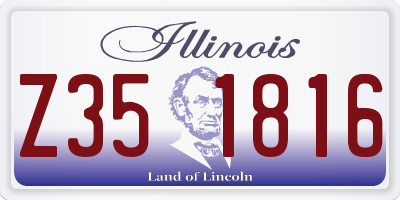IL license plate Z351816