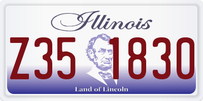 IL license plate Z351830