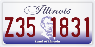 IL license plate Z351831