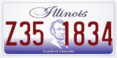 IL license plate Z351834