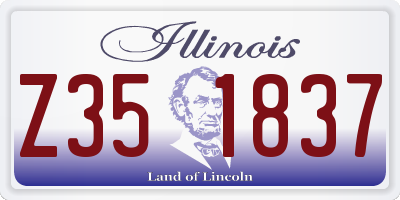 IL license plate Z351837