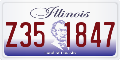 IL license plate Z351847