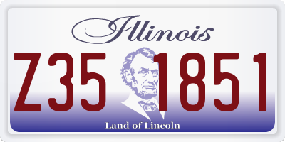 IL license plate Z351851