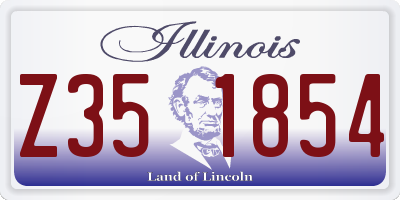 IL license plate Z351854