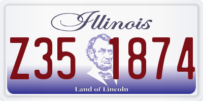 IL license plate Z351874