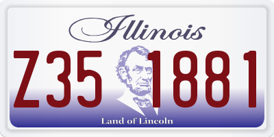 IL license plate Z351881