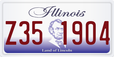 IL license plate Z351904