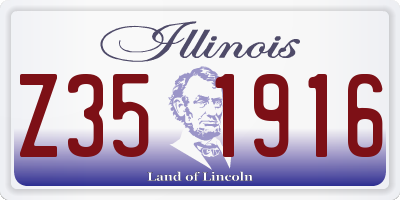 IL license plate Z351916