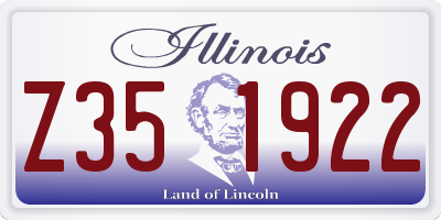IL license plate Z351922