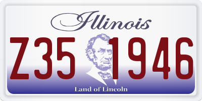 IL license plate Z351946