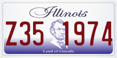 IL license plate Z351974