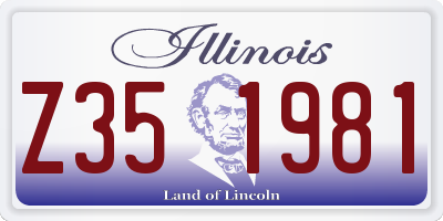 IL license plate Z351981