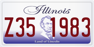 IL license plate Z351983