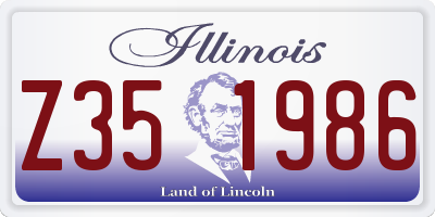 IL license plate Z351986
