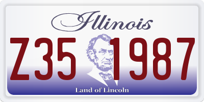 IL license plate Z351987