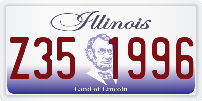 IL license plate Z351996