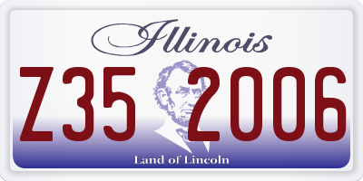 IL license plate Z352006