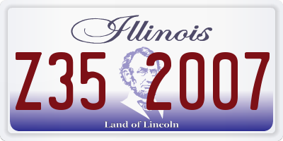 IL license plate Z352007