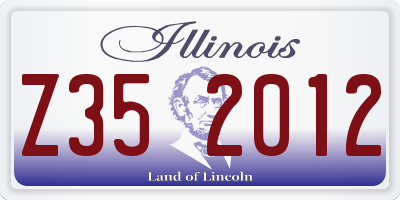 IL license plate Z352012