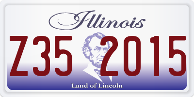 IL license plate Z352015