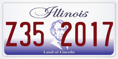 IL license plate Z352017