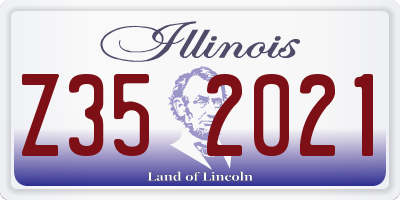 IL license plate Z352021