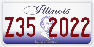 IL license plate Z352022