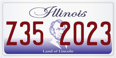 IL license plate Z352023