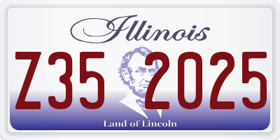 IL license plate Z352025