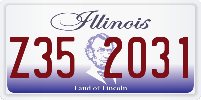 IL license plate Z352031