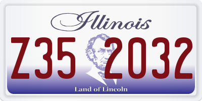 IL license plate Z352032