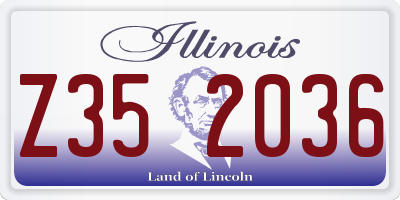 IL license plate Z352036