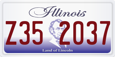 IL license plate Z352037