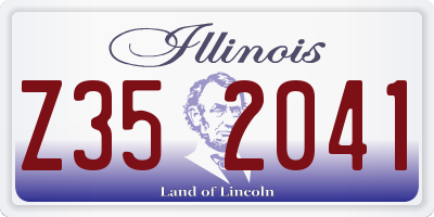 IL license plate Z352041