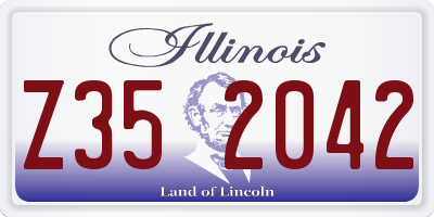 IL license plate Z352042