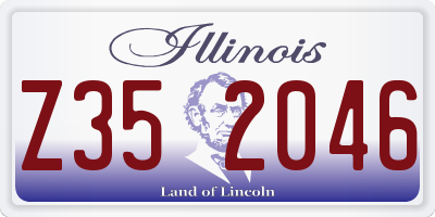 IL license plate Z352046