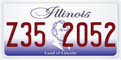 IL license plate Z352052