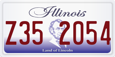 IL license plate Z352054
