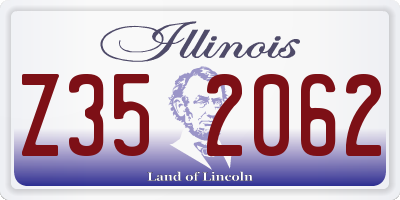 IL license plate Z352062