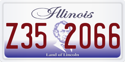 IL license plate Z352066