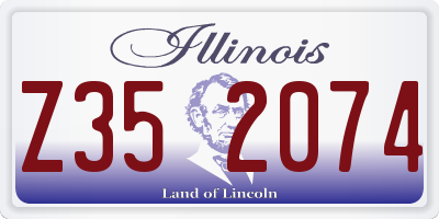 IL license plate Z352074