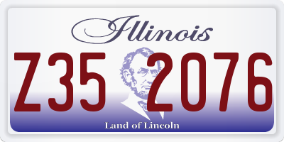 IL license plate Z352076