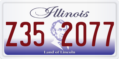 IL license plate Z352077