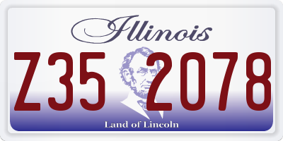 IL license plate Z352078