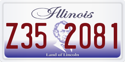 IL license plate Z352081