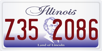 IL license plate Z352086