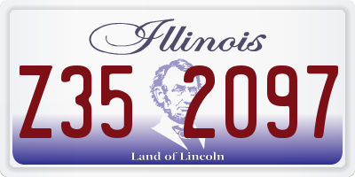 IL license plate Z352097