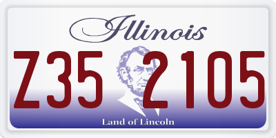 IL license plate Z352105